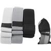 yiMANtrading Set di fasce di resistenza, fasce elastiche per allenamento gambe e sederi, antiscivolo, in cotone, poliestere e lattice, per allenamento su fianchi, cosce e addominali, 3 livelli, grigio chiaro