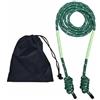 Aymzbd Fune Allenamento Fitness Corda Ritmica Resistente Potenziamento Stabilità Sviluppo Abilità Motoria Allenamenti All'esterno E Interno Uomini Donne, Nero+Verde, 13.5MM