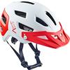 Black Crevice MTB Fahrradhelm, Casco da Mountain Bike Unisex-Adulti, Bianco/Rosso, S/M (54-58cm)