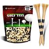SAPLIZE Tee da Golf in bambù da 150 Pezzi, Quattro opzioni di Dimensioni (38 mm / 54 mm / 70 mm / 83 mm) - Tee da Golf biodegradabili, più durevoli e stabili