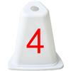 Milageto Delimitatore con Base Quadrata Stabile Marcatore di Tracciato in Plastica Robusto Segnapista per Scuole, Allenamento Sportivo, Numero 1