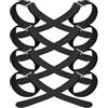KOMBIUDA Set da 4 Paia di Ramponi Antiscivolo in Nylon e Metallo Cinturino Regolabile a Strappo per Scarpe Eleganti e Stivali, Design Portatile per Attività Outdoor su Ghiaccio