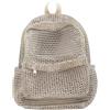 Generic Borsa a rete portatile - Grande capacità Hollow Out Beach Bag Zaino da nuoto per viaggi, zaino da viaggio, 24 x 9,94 x 29,5 cm, zaino in rete per uomini e donne, Nero , Refer to description, Unisex
