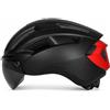 Hellery Leggero Opaco Casco da Bici con Visiera Casco Ciclismo Fuoristrada Regolabile per All'aperto, Nero, L