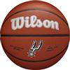 Wilson Pallone da Basket NBA Team Alliance, Con Superficie Pure Feel e Tecnologia Dual Depth, Con Maggiore Stabilità Aerea, Colore: Marrone, Taglia: 7