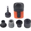 Generic Portatile per mini pompa ad aria elettrica, 2600 mAh, ricaricabile USB-C, gonfiatore rapido e aspirapolvere, con luce LED, per campeggio, piscina, galleggianti, borse da viaggio (nero/arancione