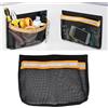 LEEZAD Borsa Rete per Stoccaggio Autoadesiva, 9X5,5 Pollici, Organizzatore Marino per Attrezzi Accessori per Barche, Borsa Rete per Stoccaggio Riflettente in PVC, Mantieni la Barca