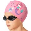 Générique Berretto da nuoto per bambini, berretto decorato con motivi di animali dei cartoni animati, cappello da nuoto per | per la spiaggia, la piscina, il lago, la casa, il giardino, i ragazzi, le ragazze e