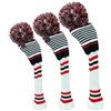 AMSLSIU Coprimazze da golf in maglia morbida ed elastica, set di coprimazze in Per pompon di lunga durata, protezione per legno da fairway da 460 cc, Losanga