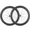 KUNYOS Set di Ruote da Corsa in Carbonio Ultraleggero 700C, Larghezze dei Cerchi 35/38/40/54/57/60 Mm, Freno A Disco con Fissaggio Centrale, Pignone A 36 Denti, 24H, Compatibile con HG/XDR
