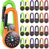 Niltracy 24pcs Portachiavi Bussola Moschettone in Metallo Bussola Piccola Tasca Clip On Bussola Portatile Mini Bussola Portachiavi per Outdoor Escursionismo Campeggio Emergenza Backpacking
