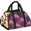 Vortithora Grande borsa per legna da ardere con fiori di ciliegio, in tessuto Oxford 600D, con manici rinforzati, borsa per il trasporto a legna aperta per camino, stufa a legna, campeggio e