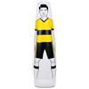 Qianly Manichino Gonfiabile da Calcio Portatile Profilo da Allenamento Salvaspazio Ostacolo per Giardino, Bianco, 175CM