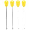 VILLFUL Attrezzatura da Pesca Aghi Carpfishing 4 Pezzi in ABS Giallo, Strumenti per Artigianato e Pesca Outdoor