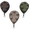 Generico Kit 3 Piombi da Pesca Carpfishing Big Grip 330-380 GR con Girella Big Eye Sabbiati Camo (Piombo Carp Carpa Pesca a Fondo Lago Fiume Grippa Marker segnalini PM Fishing) (330gr 3pz)