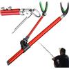 Generisch Supporto per canna da pesca, regolabile, in acciaio , accessorio da pesca per rive, mare, acqua , lago all'aperto