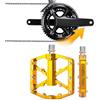 Genérico Pedali da bicicletta antiscivolo, in lega di alluminio, antiscivolo, resistenti all'usura, con catarifrangenti, per biciclette da M