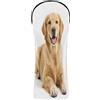GuoChe Copritesta impermeabile per mazza da golf, con targhette intercambiabili, progettato per adattarsi a tutti i legni e conducenti Happy Golden Retriever sdraiato per il compleanno del cane