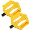 FUNOMOCYA Pedali Ricambio Bici per Ragazzi in Colore Giallo, Pedali con Asse Centrale e Gommini Antiscivolo, Compatibili con Mountain Bike e Bici da Strada