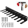 LZYDKH Organizer da palestra, 7 fessure per attrezzature da palestra, con ganci, accessori per la casa e la palestra, ganci da parete per fasce di resistenza, corde per saltare, cintura di sollevamento
