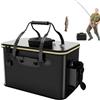 Generic Secchio da pesca, contenitore per esche da pesca, contenitore per barbecue da campeggio con grande capacità, multiuso pieghevole Fishrr Gear Live Lure Organizer Outdoor Travel Utility Case System Pack