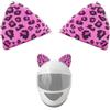 KORKUS 1 paio di orecchie di gatto leopardo per casco moto bicicletta sci casco accessori casco decorazione casco corna stile 3