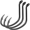 FROON 30 pezzi di ami da pesca in mare in lega, 100 cc in acciaio for spigole e orate con rivestimento, punta d'aquila verso l'interno(3/0#)