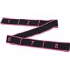 Gsycle Fasce di resistenza fitness, fascia elastica di resistenza numerata a 8 sezioni con segni chiari per stretching e yoga, rosa