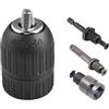 TYDHGSE Mandrino Autoserrante Da 10 Mm/13 Mm, Attacco Esagonale Da 1/2 Pollice E 3/8 Pollice/adattatore SDS-Plus/quadrato A Presa Rapida(13mm Chuck Chuck Set)