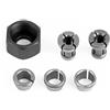TYDHGSE 6 Pezzi M17 Adattatore For Mandrino A Pinza Con Dado 6/6,35/8/9,5/10 Mm Macchina For Incisione E Rifilatura/accessori For Fresa Elettrica
