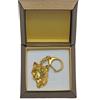 Cane Cinese Shih Tzu - Portachiavi Placcato Oro Con Cane In Scatola Regalo