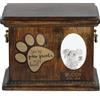 Art Dog Pumi - Urna Per Ceneri Di Cane Con Piastra In Ceramica E Descrizione DE