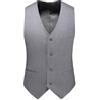 YOSUWOAI Gilet Uomo Formale per Matrimonio e Cerimonie Elegante Gilet da Sposo Monocromatico per Cerimonia di Laurea Matrimonio Business Gilet da Sposo Gilet da Cerimonia Slim Fit Gilet Uomo, O grigio
