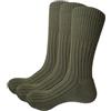 QZ FASHION - Calze da uomo in stile militare, confezione da 3 paia, per stivali, nuove, per escursioni, zaino, ammortizzate, durevoli, taglia 39-45
