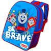TDL Thomas The Tank Engine Zaino per bambini con personaggio del trenino, zaino per la scuola, pranzo e viaggio, con tasca laterale in rete, Blu, Taglia unica