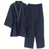 KINMBRA un-brand Kimono Giapponese da Uomo in Cotone Hanfu Abito da Pigiama Antico Plus Size Abbigliamento Zen Abbigliamento taoista (Taglia M, S)