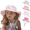 YANWANG Cappello da Sole a Secchiello Regolabile per Bambini, Cappello da Spiaggia con Protezione Solare UPF 50+ per Bambini Ragazzi Ragazze(Pink Unicorn,6-24Months)