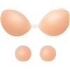 ANASH Reggiseno adesivo, reggiseno aderente da donna con 2 copricapezzoli, reggiseno senza spalline in silicone, reggiseno senza schienale per feste, matrimoni, reggiseno push-up ideale per spalle