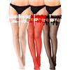 Bencailor 3 Paia Calze a Rete Autoreggenti con Top in Pizzo Calze alla Coscia con Fiocco Bretelle (Taglia Unica, Nero, Bianco, Rosso)