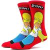 EZB Calzini da uomo Simpsons Character Crew | Eccentrico idea regalo | Design film | Taglia 3-7 | Homer D'OH, Omero D'OH, 3-7