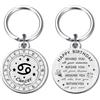 Alotozo Portachiavi con segno zodiacale del cancro, regalo di compleanno unico per il cancro, regalo di compleanno per donne e uomini (21 giugno - 22 luglio), Argento, S