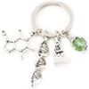 Enyolidimk Portachiavi in argento con ciondolo a forma di dottore del DNA, neurone, anatomia, neurologia, biologia, idea regalo, portachiavi per auto