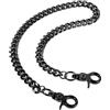 HAFRILY Catena portachiavi nera 60 cm resistente catena portafoglio in metallo per uomo hip hop punk jeans catena jeans pantaloni borsa motociclista moto borsa uomo donna, Nero , Taglia unica