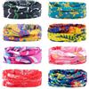 Svalor Sciarpa multifunzionale per il collo, 8 pezzi, unisex, per attività all'aperto, sport senza cuciture, copertura elastica per il viso, scaldacollo traspirante, per ciclismo, sport, corsa,