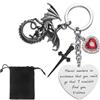 Nhemeylp Fourth Merch Wing Dragon Portachiavi con spada e cuore rosso, portachiavi 4th Wing Dragon regalo per amanti dei libri per fan ragazze adolescenti, argento, 12x10x1cm