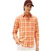 Tommy Hilfiger Camicia da Uomo a Maniche Lunghe a Quadri, vestibilità Regolare, con Bottoni, Arancione Brillante/a Quadri, S