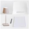 zafferano Poldina lampada da tavolo ricaricabile, LED, LD1320S3, Poldina [Lampade per Interni > Lampade a batteria]