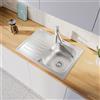 evineo m40 lavello da cucina, EV2012, m40 acciaio inox satinato lucido [Lavelli da Cucina > per Base Sottolavello a partire da 45 cm]