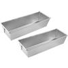 Zenker 9919350 - Set di 2 stampi per torta in acciaio stagnato, per torte rettangolari, stampo per pane di brioche, stampo per torta in acciaio stagnato, 25,5 x 11,2 cm