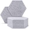 AGPTEK Pacco da 12 Pannelli di Assorbimento Acustico, AGPTEK 11.8 x 10.2 x 0.35 pollici Pannello di Assorbimento Esagonale, Pannelli per Isolamento Acustico, Ideali per decorare pareti o trattamento acustico